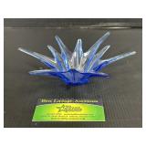 Cobalt Blue Glass Spiked Decorative Bowl
