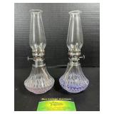 Matching glass Oil Lamps