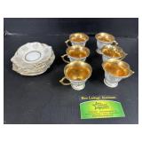 Porcelain Tea Set with Gold Accents
