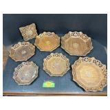 Carved Wooden Inlay Bowls