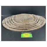 Set of 5 Ornate Carved Wooden Trays