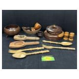 Wooden Kitchenware & Utensils Set