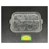 Vintage Glass Fruit Snack Tray