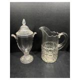 Clear glass pitcher and more