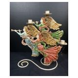 Metal and plastic Angel candlestick holder
