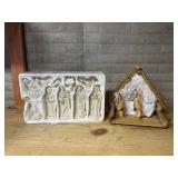 Ceramic and wooden Nativity Scenes