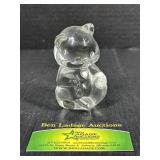 Fenton Manganese Glass Bear Paperweight