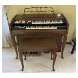 Wurlitzer Electric Organ with Bench