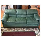 Green Leather Style Sofa
