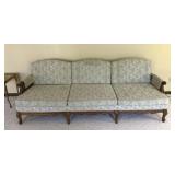 Broyhill Premier 3 Cushion Sofa w/ Cane Sides