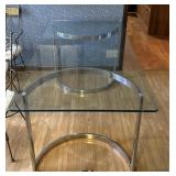 Glass Top Table With Chrome Base