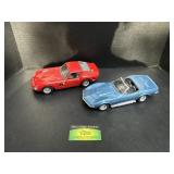 Ferrari and Corvette Model Cars