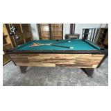Dynamo Pool table with pool sticks - with coin opp