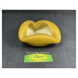 Amber Murano-Style Glass Ashtray