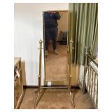 Brass Standing Mirror