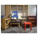 Press wood shoe racks, table and more