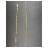 10k - 3.2g 20 " chain & 14k - 2.4 g 18 "