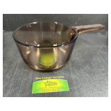 Visions Amber Glass Saucepan with Handle