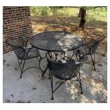 Rod Iron Patio Table & 4 Chairs