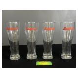 Four Snap On draft beer glass cups