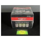 Snap On socket bottle cooler with opener