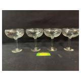 Four Harley Davidson margarita glasses