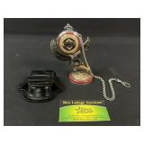 Harley Davidson Pocket Watch, Stand, and case