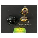 Harley Davidson pocket watch with stand and case