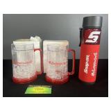 Snap On plastic gel cups and water bottle