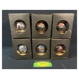 Six Harley Davidson Christmas ornaments