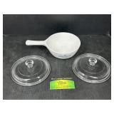 Corningware p-81-b dish w/ two lids
