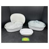 Corningware French White bake dishes