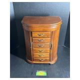 Wooden Jewelry Chest with Mirror