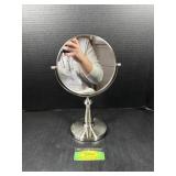 Dual-Sided Rotating Mirror on Stand