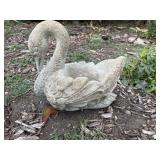 Concrete swan - 16" x 15" w