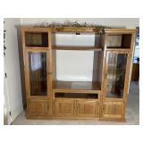 Large Oak Entertainment Center