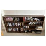 Wooden Storage With VHS Tapes & More