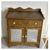 Oak Pie Safe w/ Punched Tin Panels
