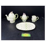 Ceramic Butterfly Teapot Set