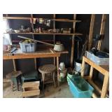 Bench, stools, hardware