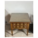 Columbia End tableWith Glass Top & Drawer
