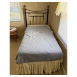 Metal Twin Bed Frame With Brass Details