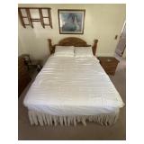 Queen Wooden Headboard Bed Set with Mattress