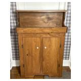 Wooden Dry Sink Cabinet With Shelving