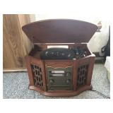 Wooden Music Center Record/CD Player
