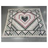 Britannica Heart-Themed Patchwork Quilt