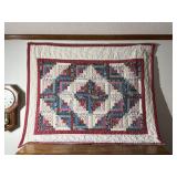 Handmade Log Cabin Quilt Wall Hanging