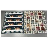 2 Handmade Quilts Featuring Houses