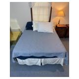 Full Wooden Headboard Bed Frame & Mattress