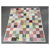 Patchwork Quilt with Multi-Color Squares